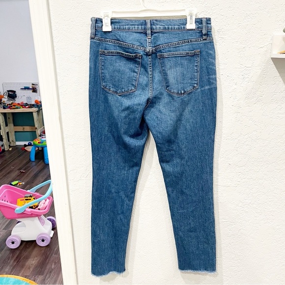 J. Crew Jeans Women's 27 Raw Hem Slim Broken In Boyfriend Distressed H6408 - Picture 2 of 9